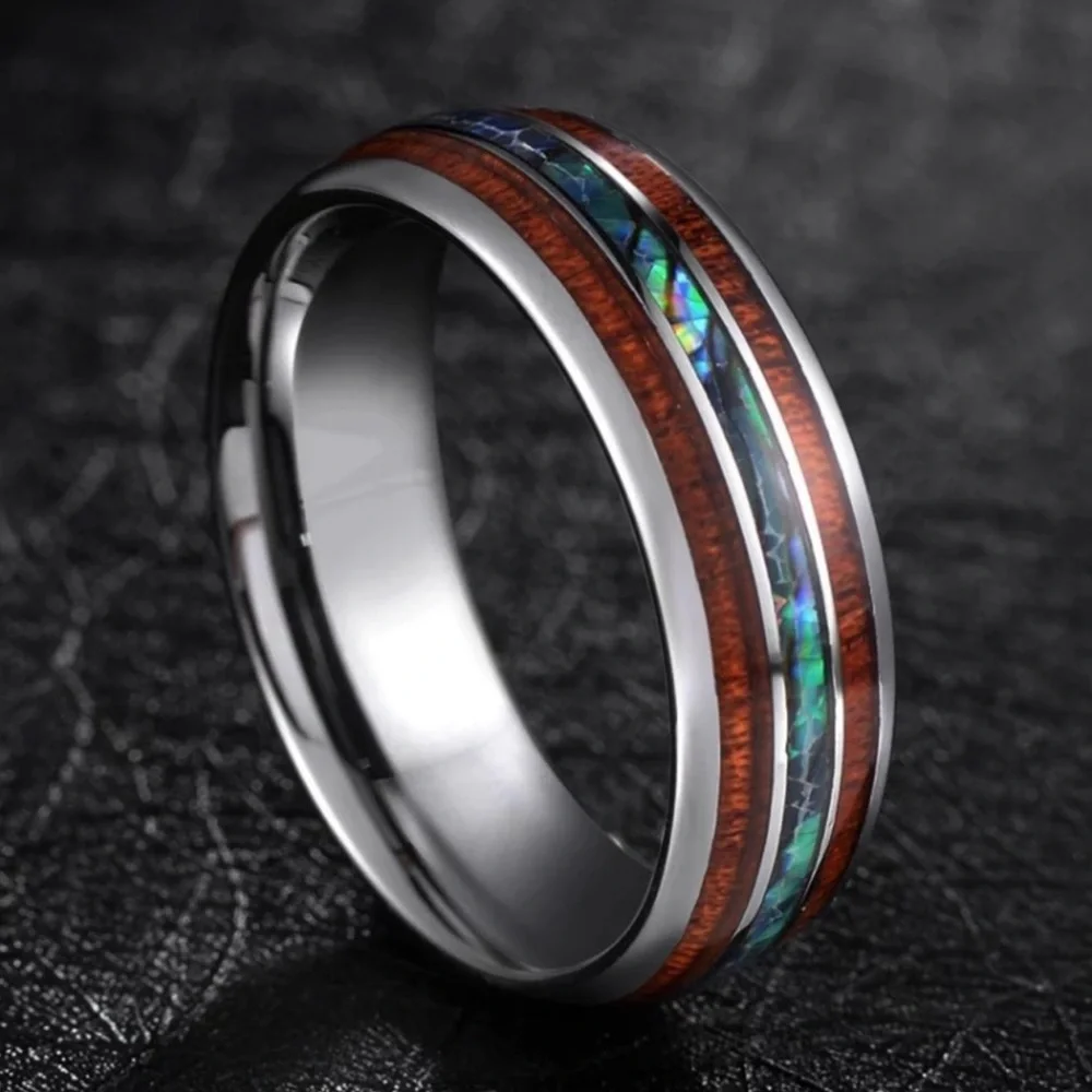 Tungsten carbide stainless steel ring - Picture 2 of 3